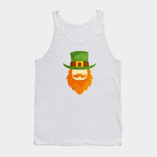 Leprechaun Face with Red Beard Tank Top